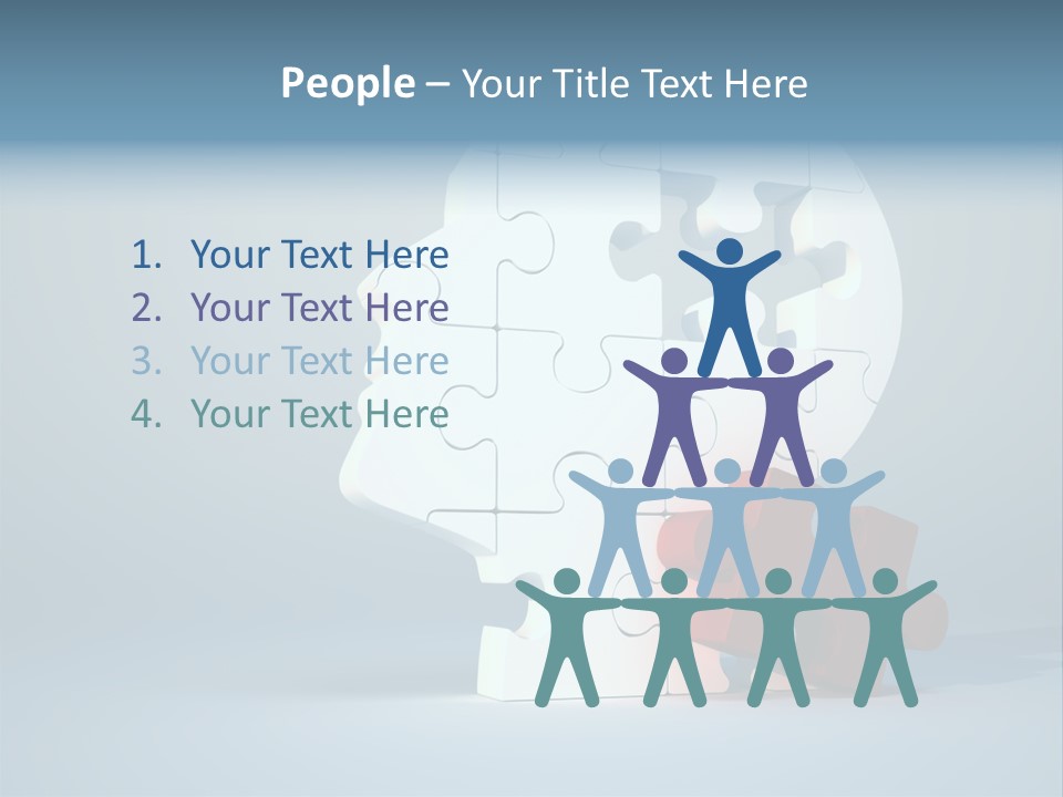 A Piece Of A Puzzle In The Shape Of A Head PowerPoint Template