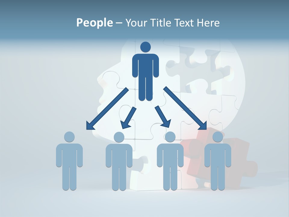 A Piece Of A Puzzle In The Shape Of A Head PowerPoint Template