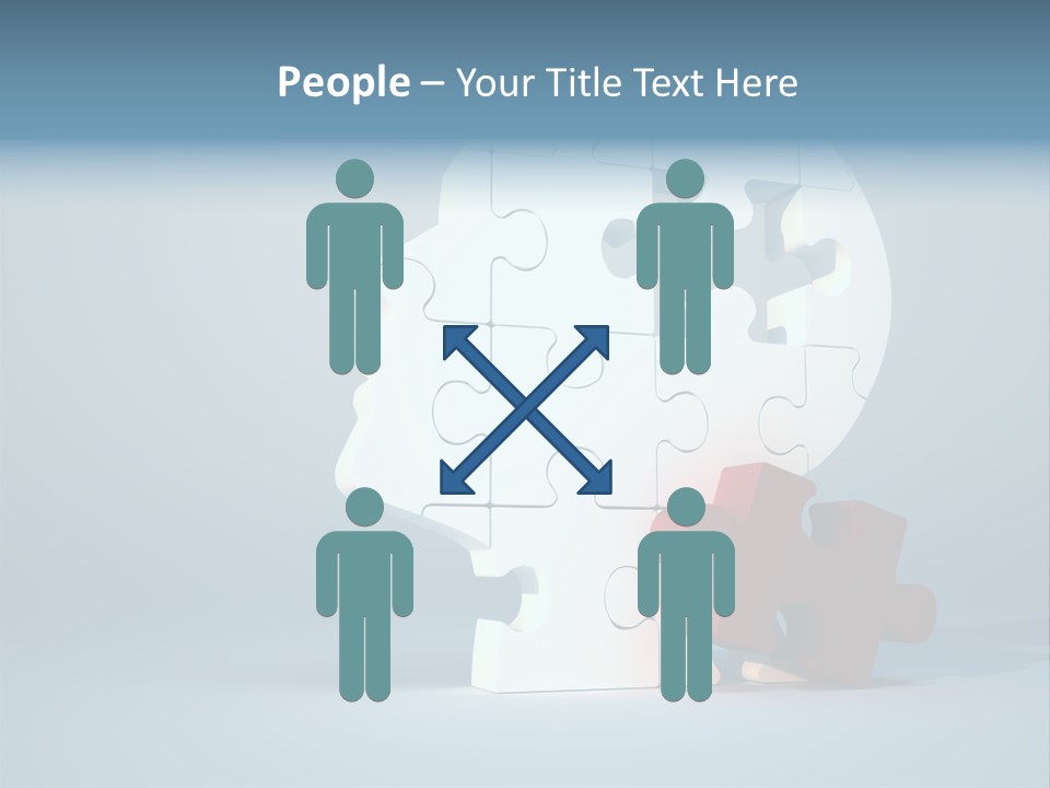 A Piece Of A Puzzle In The Shape Of A Head PowerPoint Template
