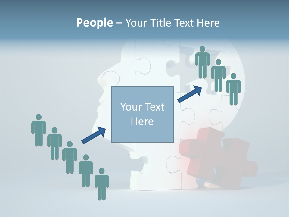 A Piece Of A Puzzle In The Shape Of A Head PowerPoint Template