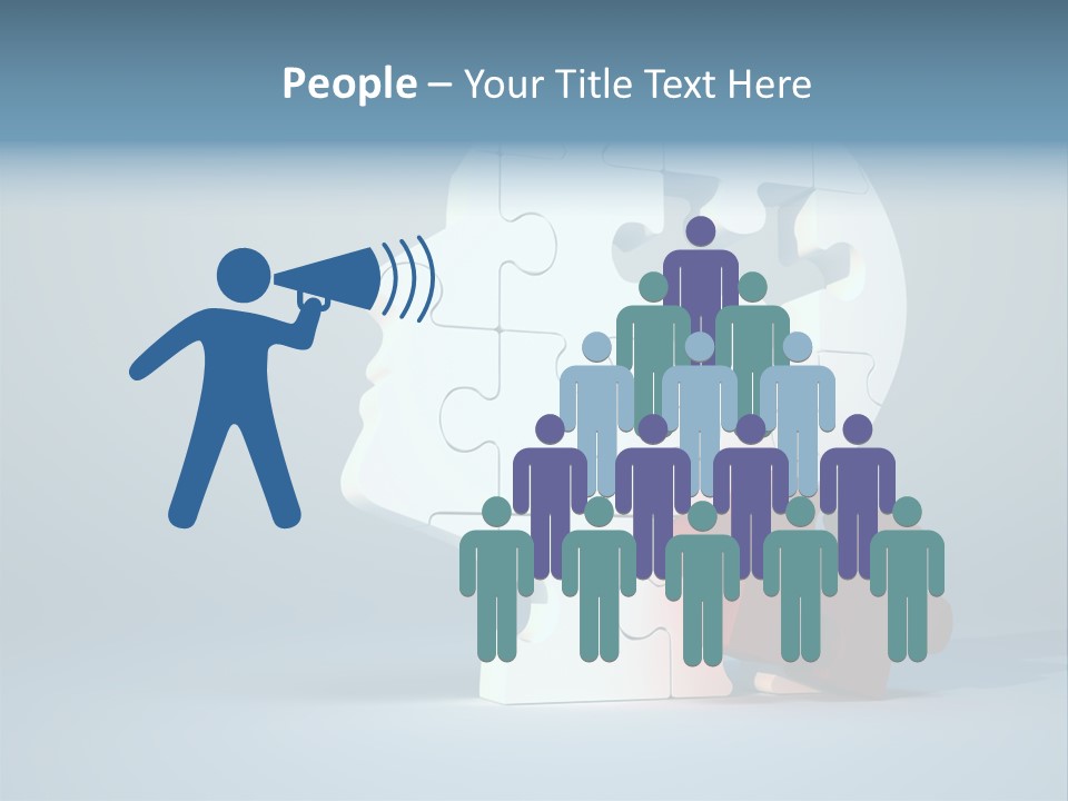 A Piece Of A Puzzle In The Shape Of A Head PowerPoint Template