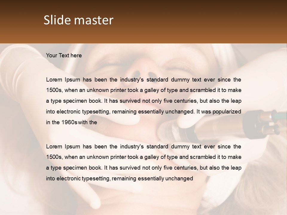 A Woman Getting A Botula Injection From A Doctor PowerPoint Template