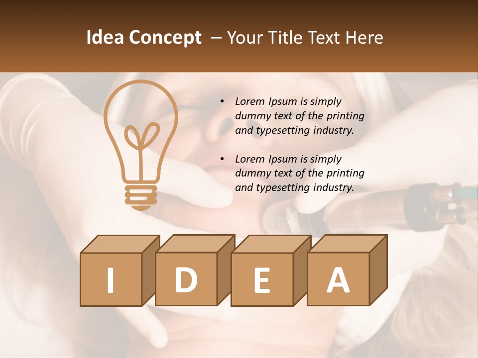 A Woman Getting A Botula Injection From A Doctor PowerPoint Template