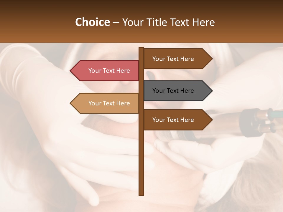 A Woman Getting A Botula Injection From A Doctor PowerPoint Template