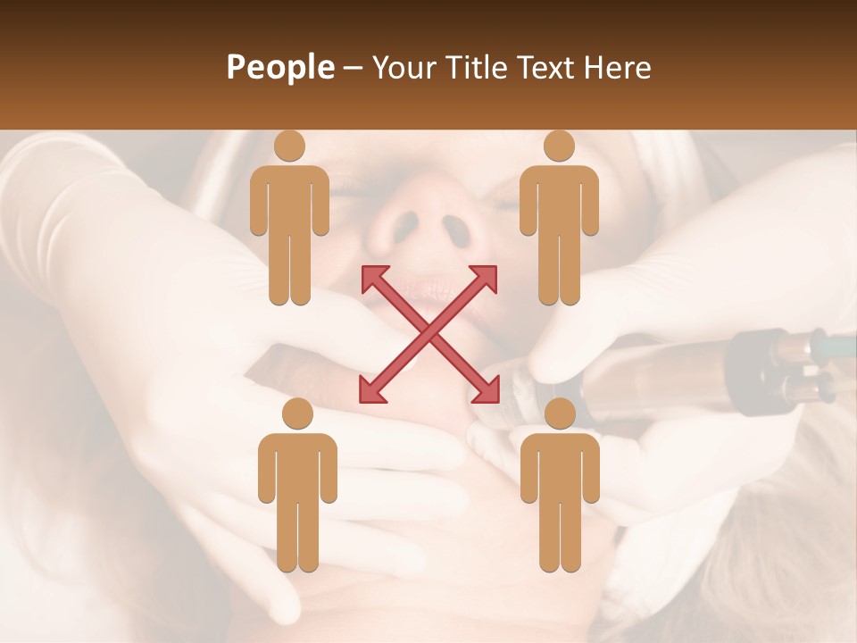 A Woman Getting A Botula Injection From A Doctor PowerPoint Template