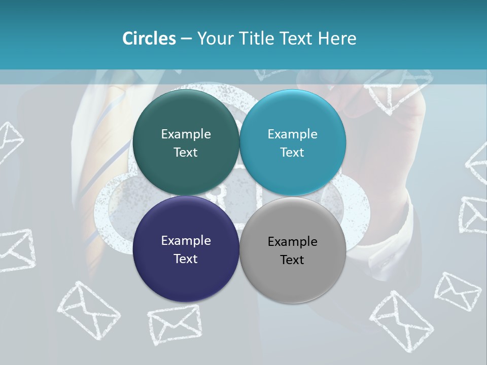 A Man In A Suit Is Drawing A Cloud With A Lock On It PowerPoint Template