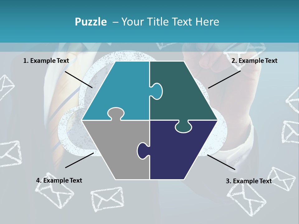 A Man In A Suit Is Drawing A Cloud With A Lock On It PowerPoint Template