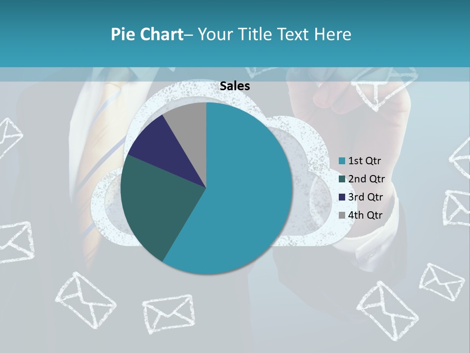 A Man In A Suit Is Drawing A Cloud With A Lock On It PowerPoint Template