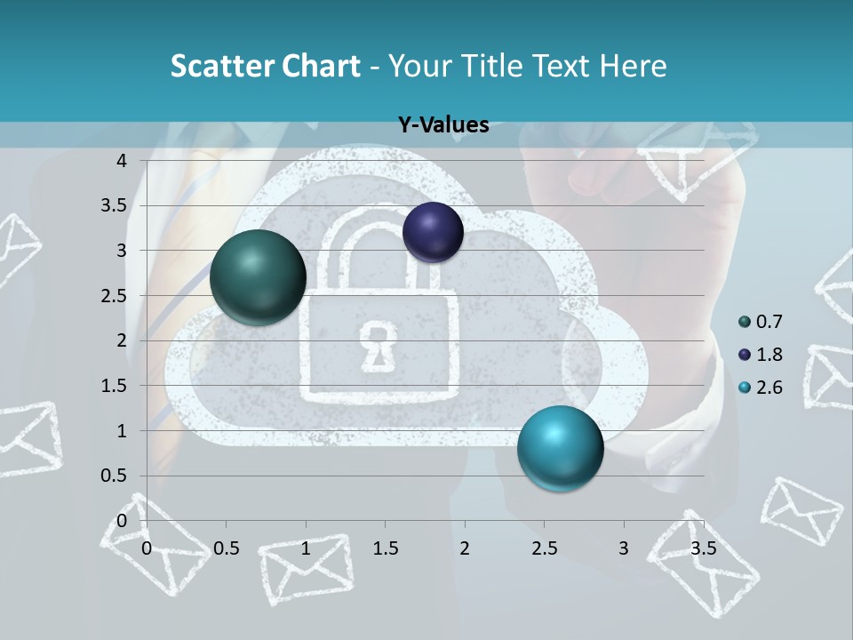 A Man In A Suit Is Drawing A Cloud With A Lock On It PowerPoint Template