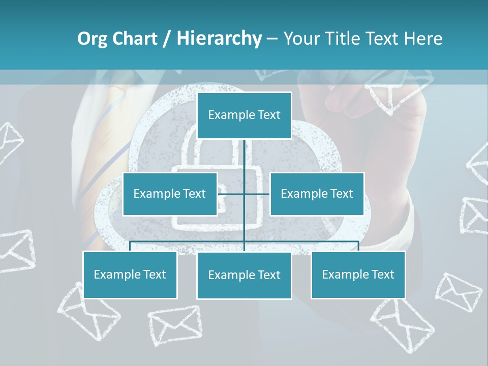 A Man In A Suit Is Drawing A Cloud With A Lock On It PowerPoint Template
