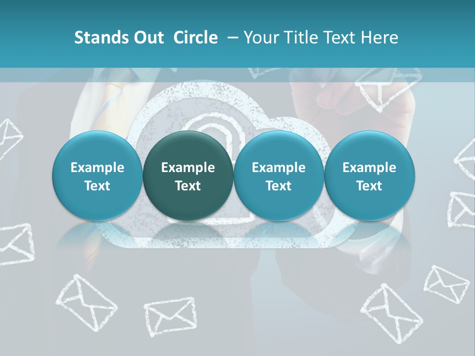 A Man In A Suit Is Drawing A Cloud With A Lock On It PowerPoint Template