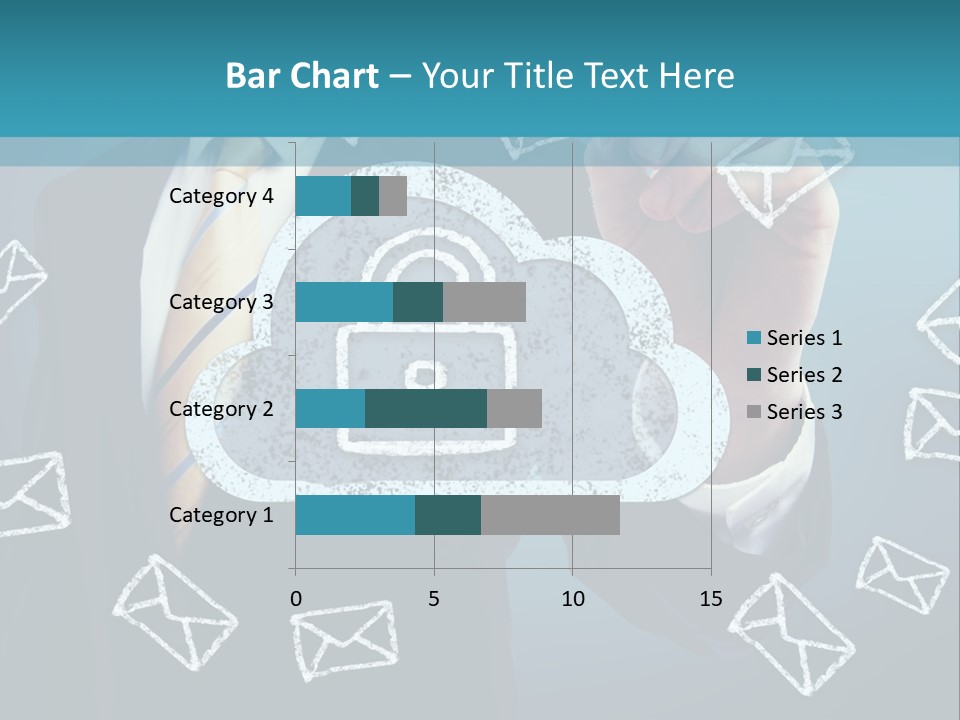 A Man In A Suit Is Drawing A Cloud With A Lock On It PowerPoint Template