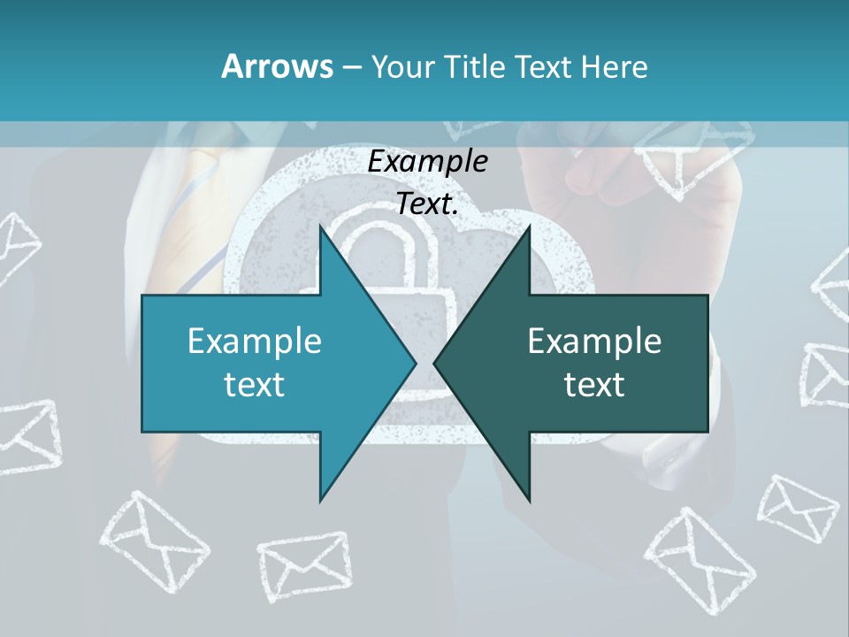 A Man In A Suit Is Drawing A Cloud With A Lock On It PowerPoint Template