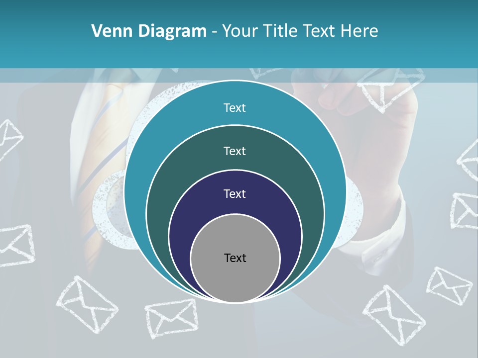 A Man In A Suit Is Drawing A Cloud With A Lock On It PowerPoint Template