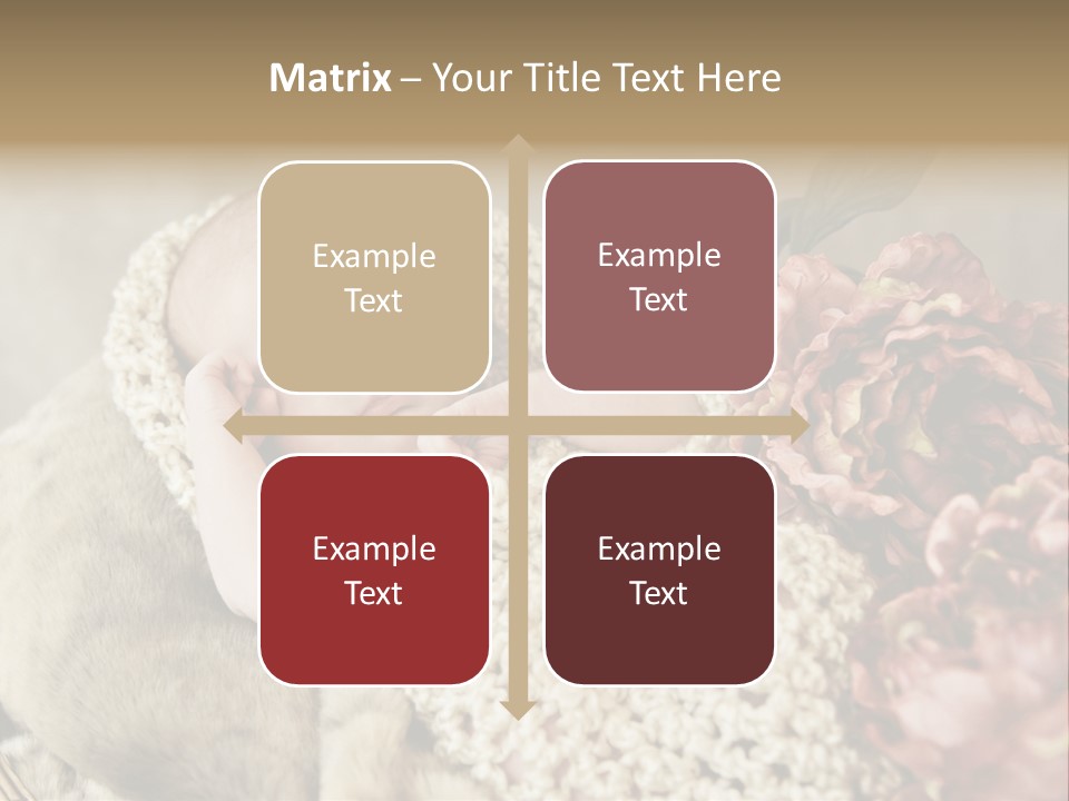 A Baby Is Sleeping On A Blanket With Flowers PowerPoint Template