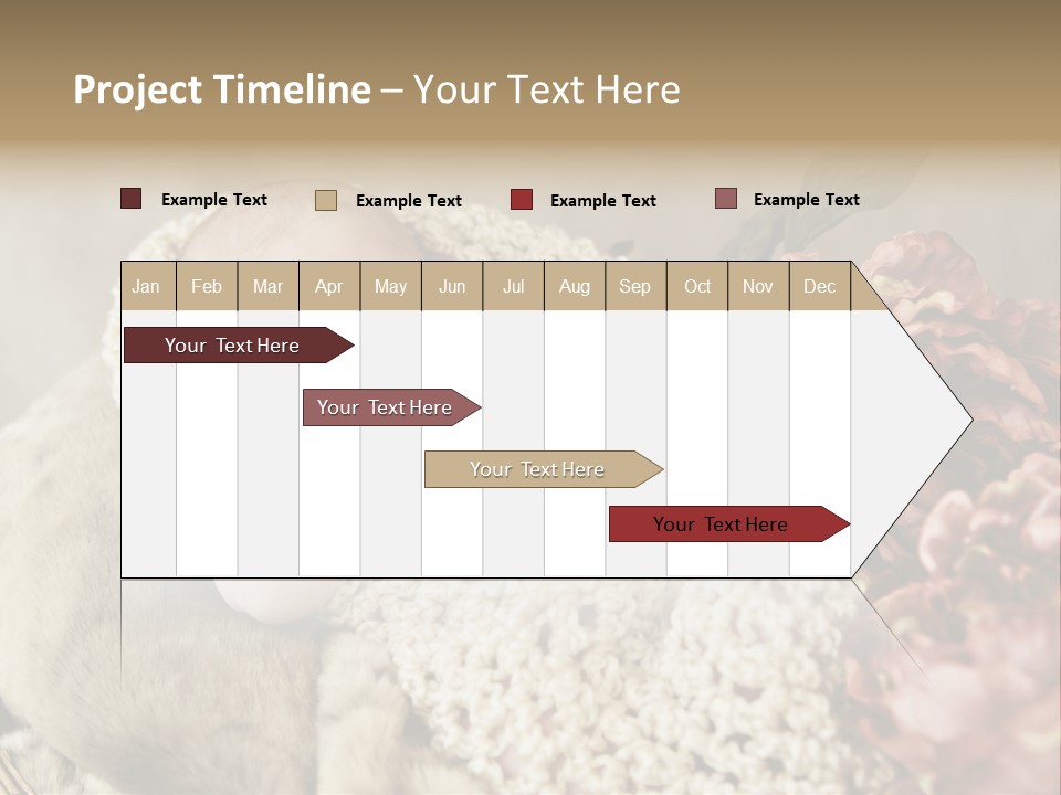 A Baby Is Sleeping On A Blanket With Flowers PowerPoint Template