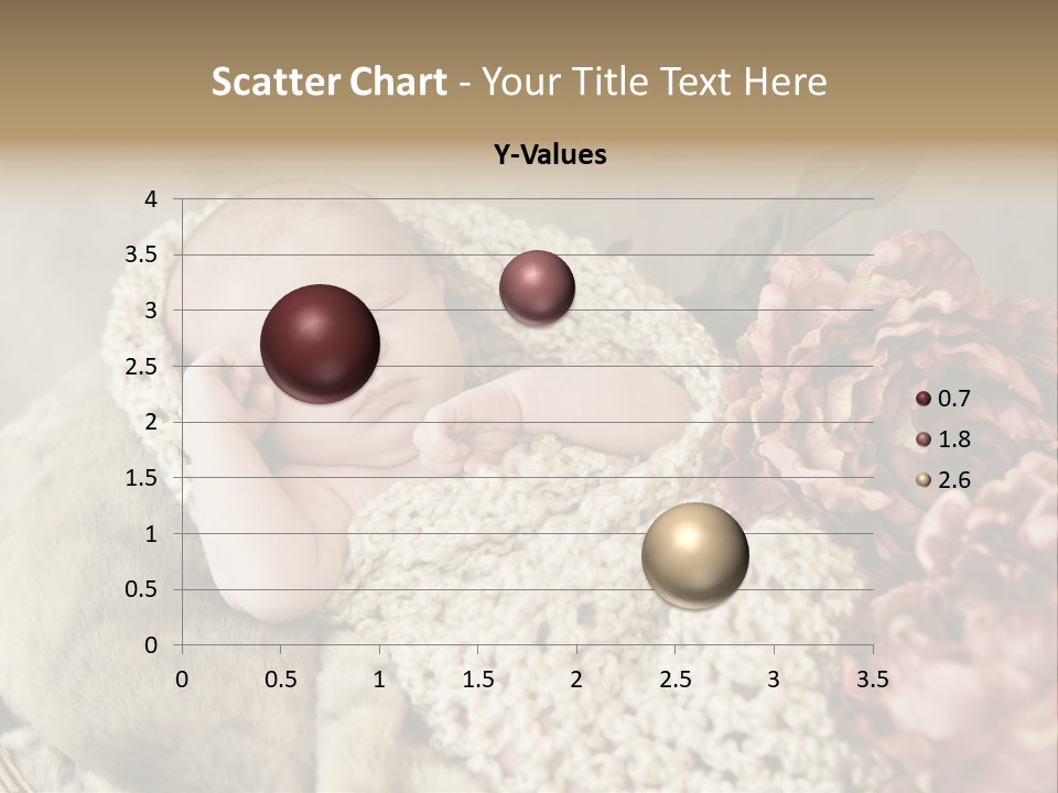 A Baby Is Sleeping On A Blanket With Flowers PowerPoint Template