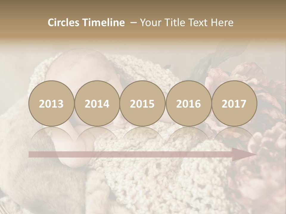 A Baby Is Sleeping On A Blanket With Flowers PowerPoint Template