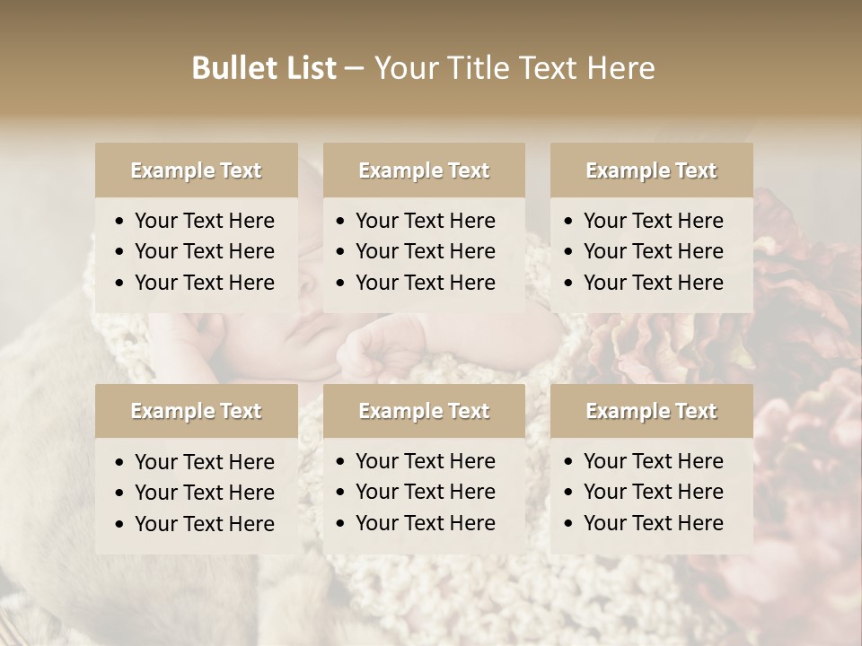 A Baby Is Sleeping On A Blanket With Flowers PowerPoint Template