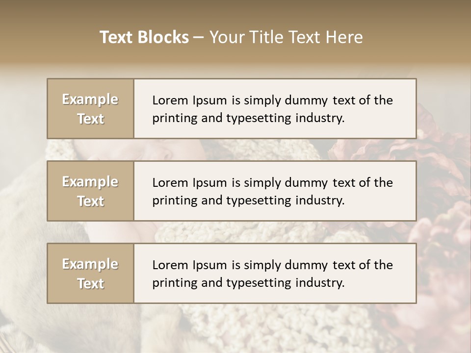 A Baby Is Sleeping On A Blanket With Flowers PowerPoint Template