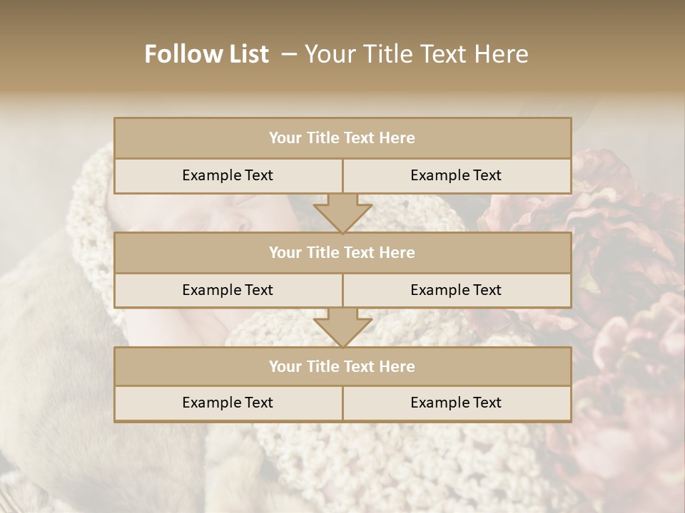 A Baby Is Sleeping On A Blanket With Flowers PowerPoint Template