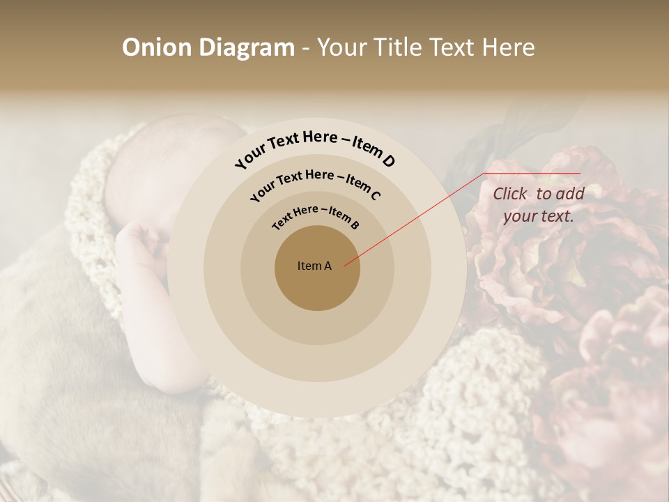 A Baby Is Sleeping On A Blanket With Flowers PowerPoint Template