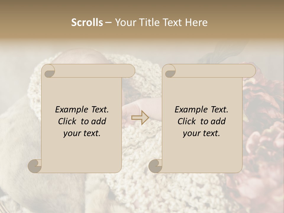 A Baby Is Sleeping On A Blanket With Flowers PowerPoint Template