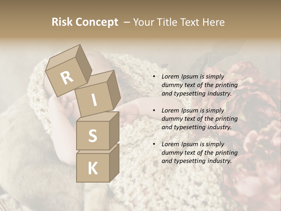 A Baby Is Sleeping On A Blanket With Flowers PowerPoint Template