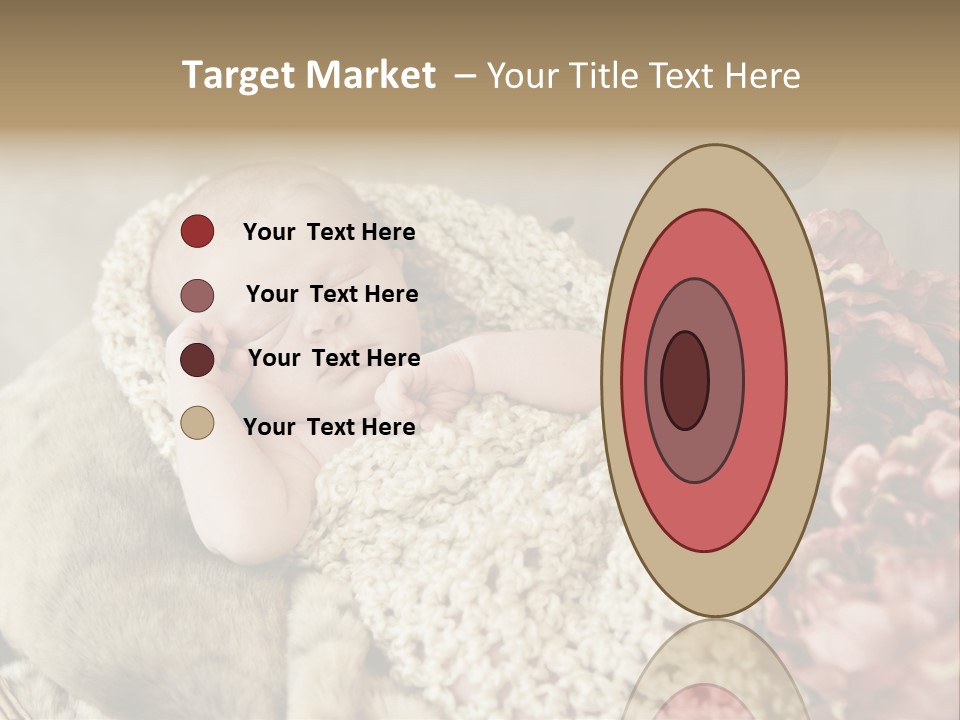 A Baby Is Sleeping On A Blanket With Flowers PowerPoint Template