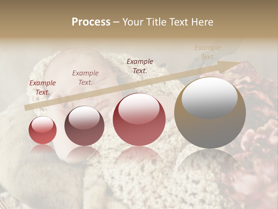 A Baby Is Sleeping On A Blanket With Flowers PowerPoint Template