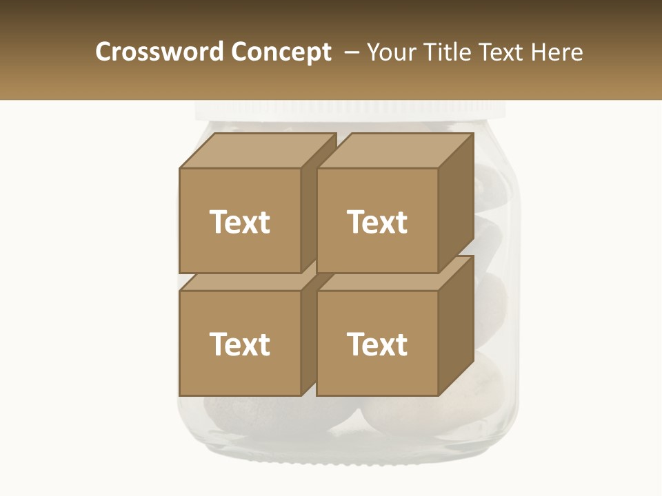 A Jar Filled With Lots Of Rocks On Top Of A Table PowerPoint Template