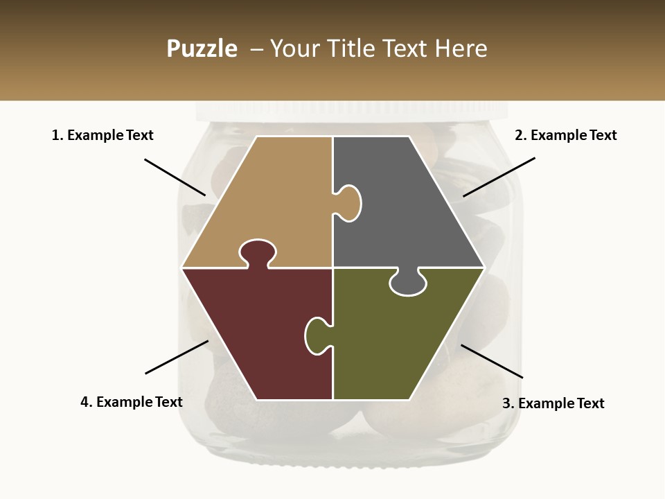 A Jar Filled With Lots Of Rocks On Top Of A Table PowerPoint Template