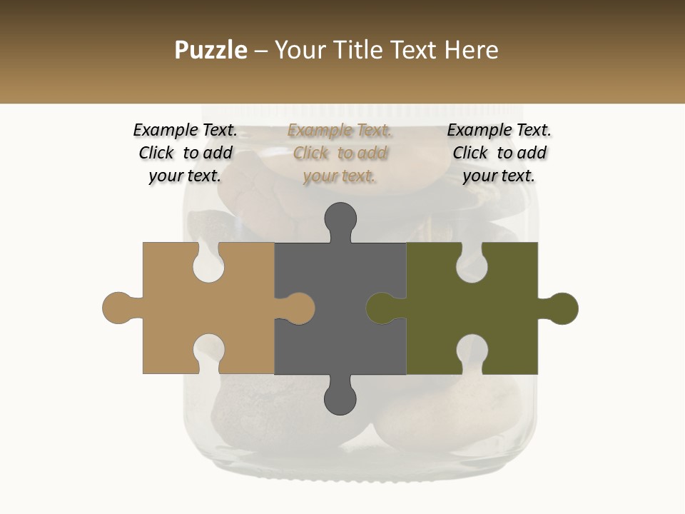 A Jar Filled With Lots Of Rocks On Top Of A Table PowerPoint Template