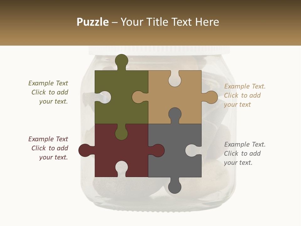 A Jar Filled With Lots Of Rocks On Top Of A Table PowerPoint Template