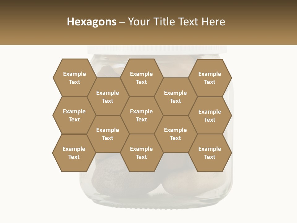 A Jar Filled With Lots Of Rocks On Top Of A Table PowerPoint Template