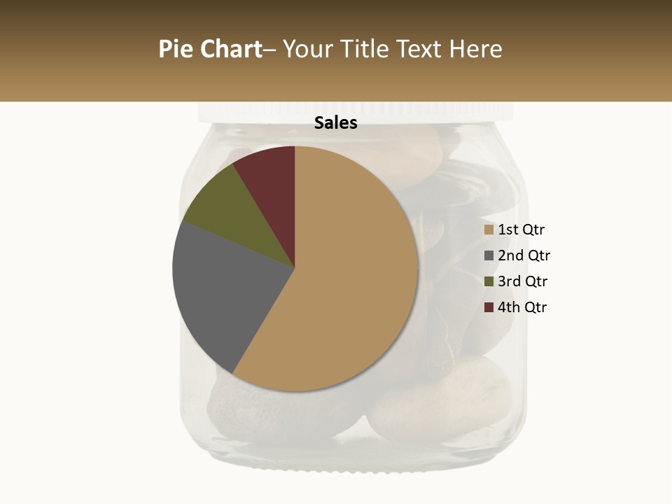 A Jar Filled With Lots Of Rocks On Top Of A Table PowerPoint Template