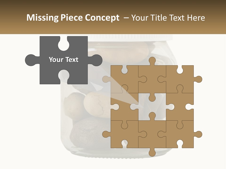 A Jar Filled With Lots Of Rocks On Top Of A Table PowerPoint Template