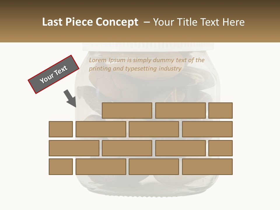 A Jar Filled With Lots Of Rocks On Top Of A Table PowerPoint Template