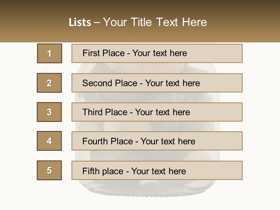 A Jar Filled With Lots Of Rocks On Top Of A Table PowerPoint Template