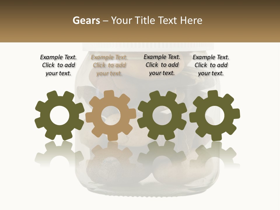 A Jar Filled With Lots Of Rocks On Top Of A Table PowerPoint Template