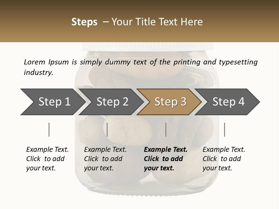 A Jar Filled With Lots Of Rocks On Top Of A Table PowerPoint Template