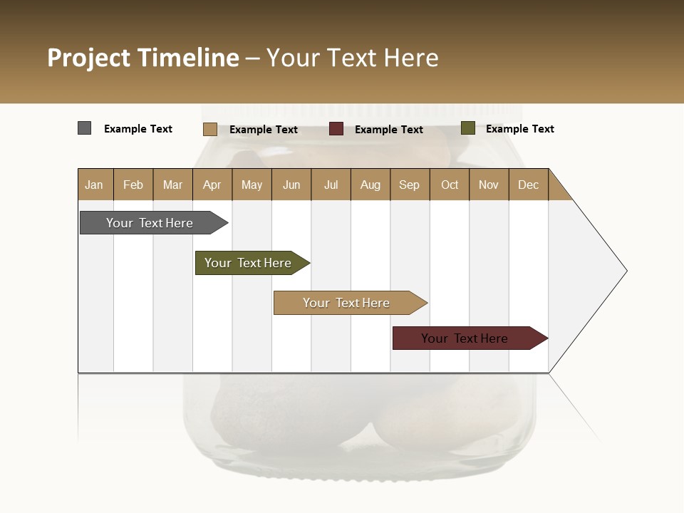 A Jar Filled With Lots Of Rocks On Top Of A Table PowerPoint Template