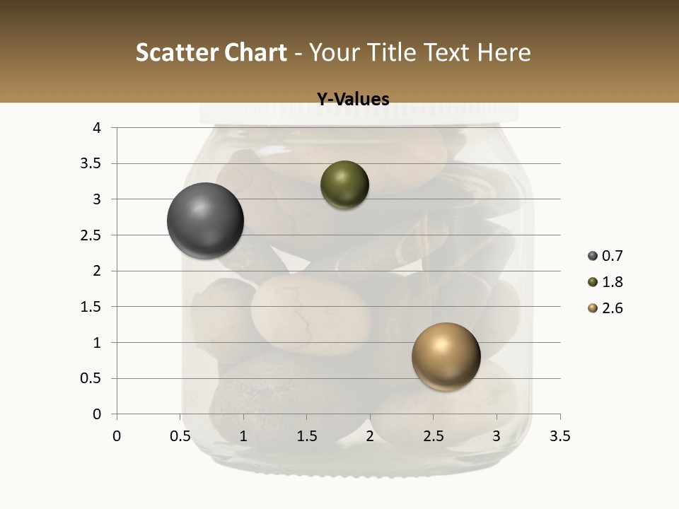 A Jar Filled With Lots Of Rocks On Top Of A Table PowerPoint Template