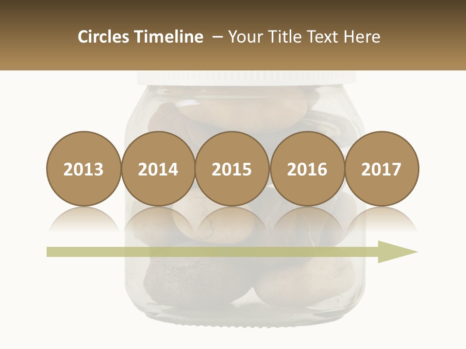 A Jar Filled With Lots Of Rocks On Top Of A Table PowerPoint Template