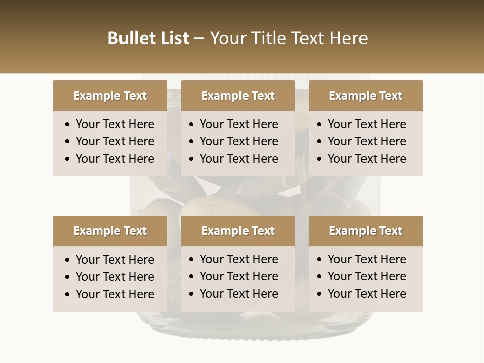 A Jar Filled With Lots Of Rocks On Top Of A Table PowerPoint Template