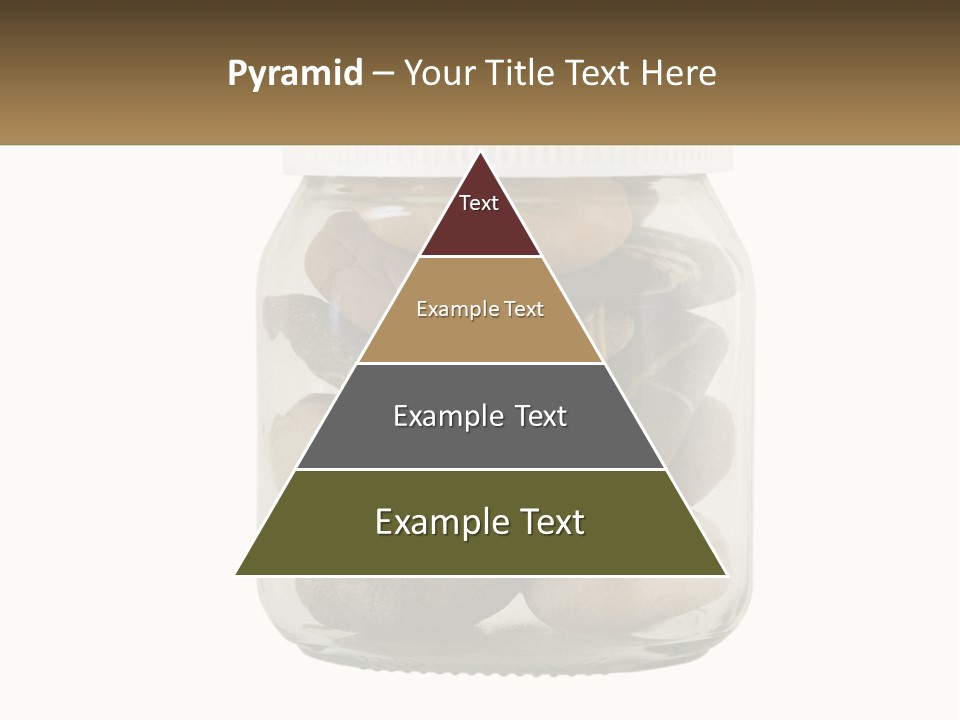 A Jar Filled With Lots Of Rocks On Top Of A Table PowerPoint Template