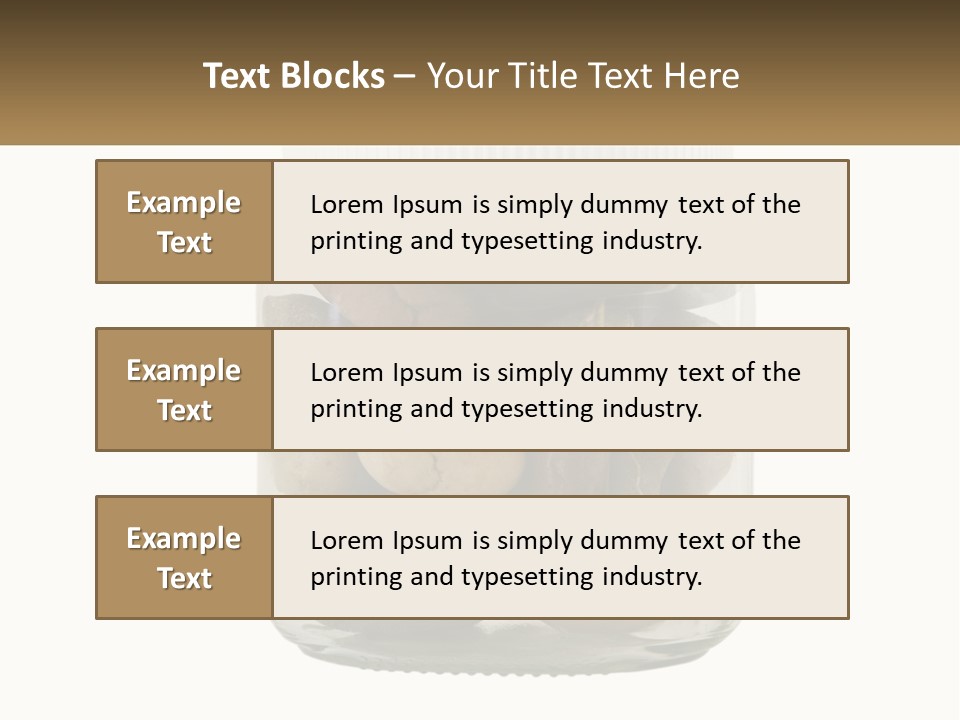 A Jar Filled With Lots Of Rocks On Top Of A Table PowerPoint Template