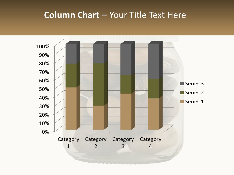 A Jar Filled With Lots Of Rocks On Top Of A Table PowerPoint Template
