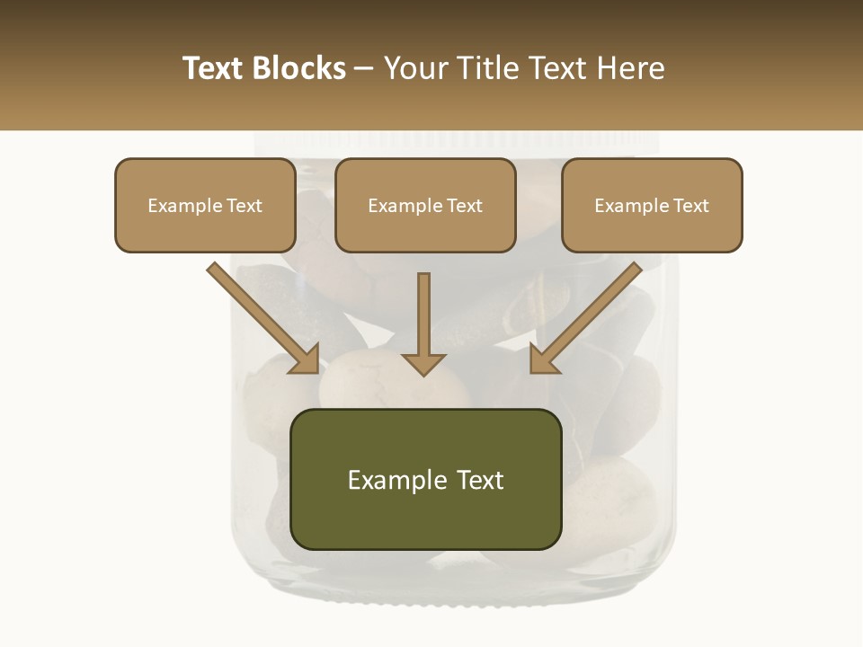 A Jar Filled With Lots Of Rocks On Top Of A Table PowerPoint Template