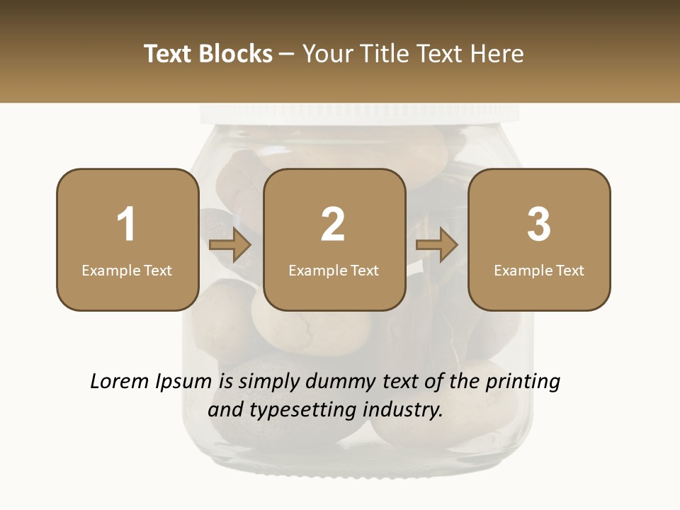 A Jar Filled With Lots Of Rocks On Top Of A Table PowerPoint Template